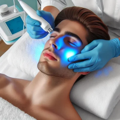 Effective acne treatment with blue light therapy